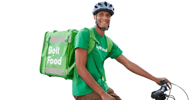 Bolt courier on bike